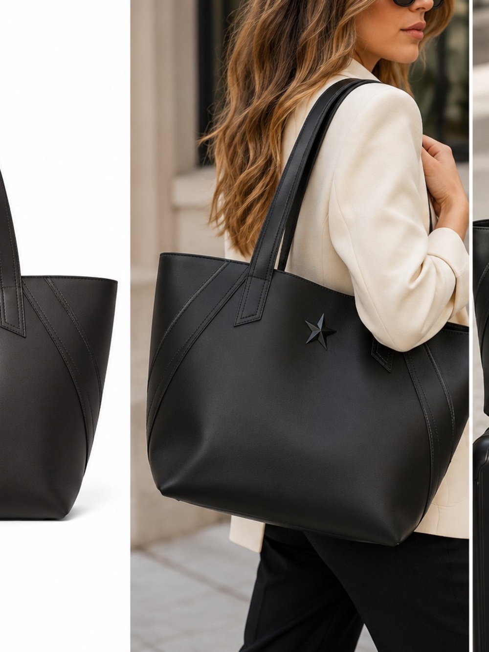 Mugler Black Star Tote Bag